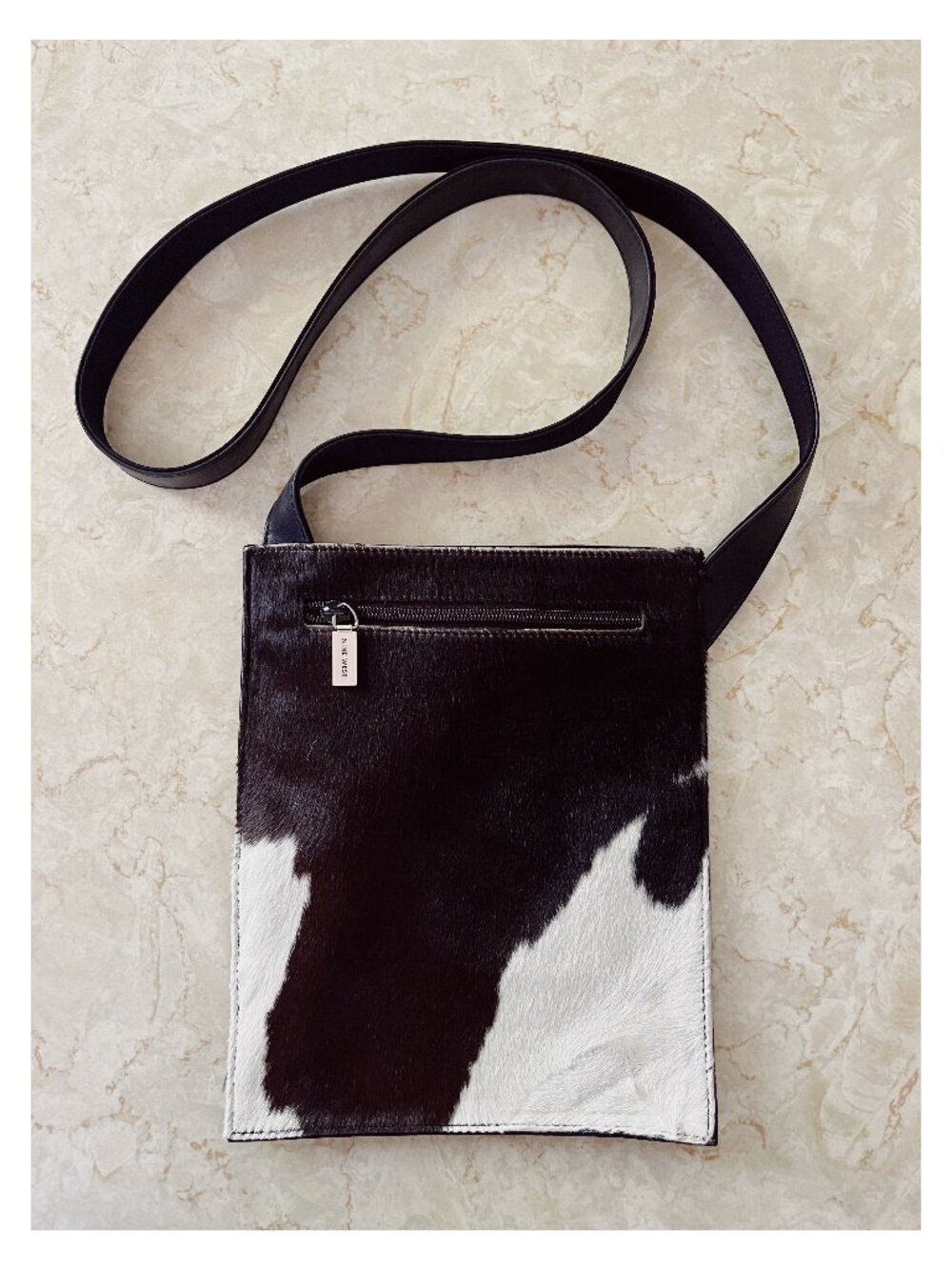VTG Nine West Pony Hair Minimalist Crossbody Envelope Purse